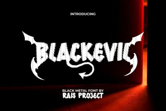 Blackevil Typeface for Bold Metal Branding