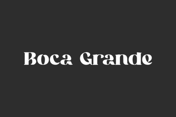 Boca Grande: A Modern Serif Typeface for Editorial Design