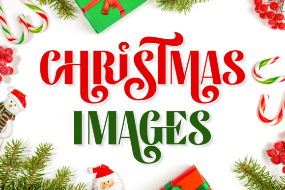 Christmas Images: A Festive Display Font for Web Headers