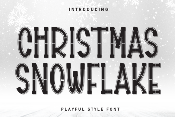 Christmas Snowflake: A Playful Display Font for Branding