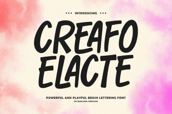 Creafo Elacte: A Bold Brush Font for Modern Web Design