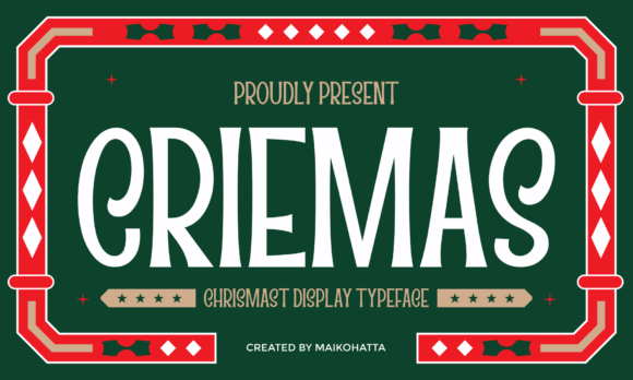 Criemas: A Festive Display Typeface for Holiday Editorial Design