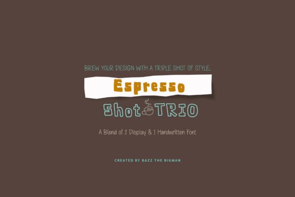 Espresso Shot Trio: The Ultimate Display Font for Bold Branding