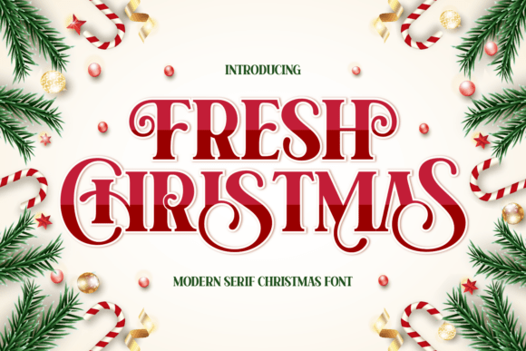 Fresh Christmas: A Decorative Font for Festive Editorial Design