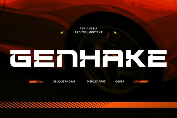Genhake: A Bold Display Font for High-Octane Branding