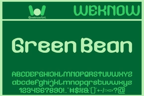 Green Bean Font: Playful Display Type for Makers