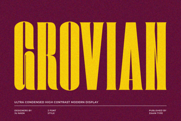 Grovian: The Condensed Serif Font for Bold Campaigns