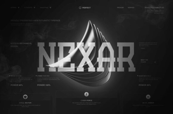 Nexar: The Futuristic Display Font for Bold Web Design