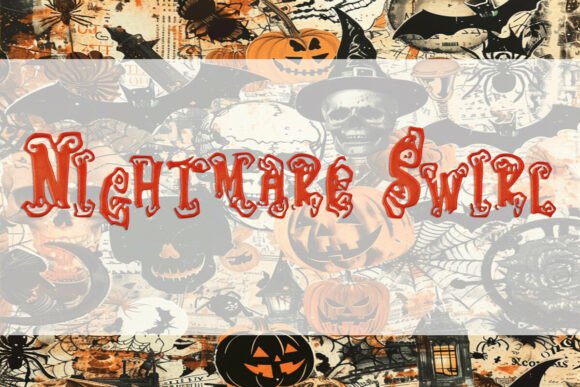 Nightmare Swirl Font for Handmade Branding