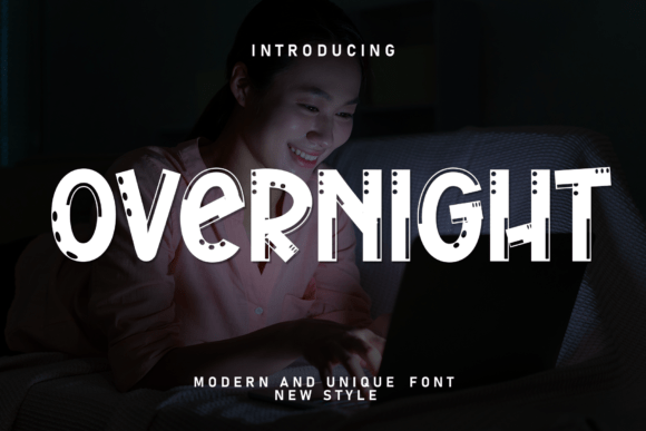 Overnight: A Handwritten Display Font for Editorial Charm