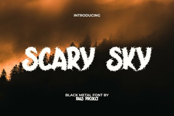 Scary Sky Font: A Bold Display Typeface for Edgy Designs