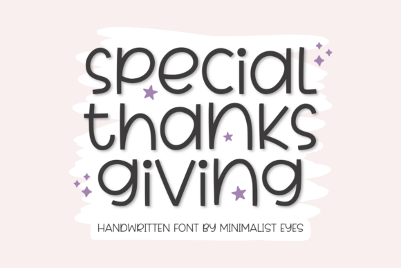 Special Thanksgiving: A Handwritten Display Font for Branding