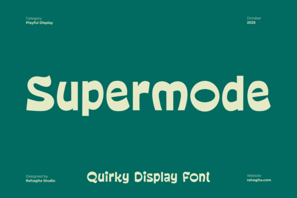 Supermode: A Playful Display Font for Creative Editorial Design