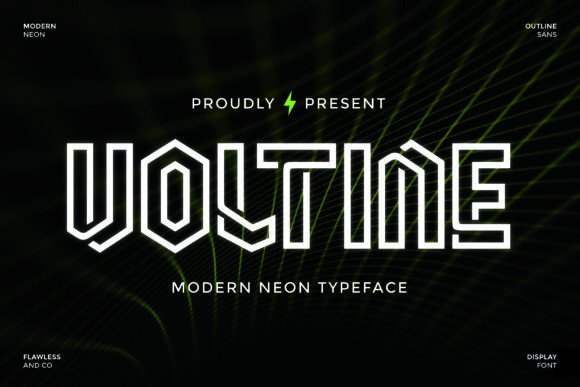 Voltine: The Modern Neon Display Font for Bold Brands
